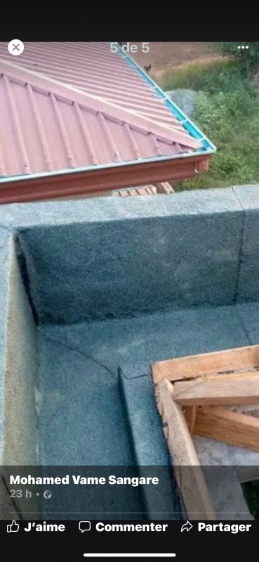 Tedp étanchéité a réalisé une étanchéité d’un cheneau sur une toiture d’une villa à Bouc Bel Air à côté de luynes et Gardanne